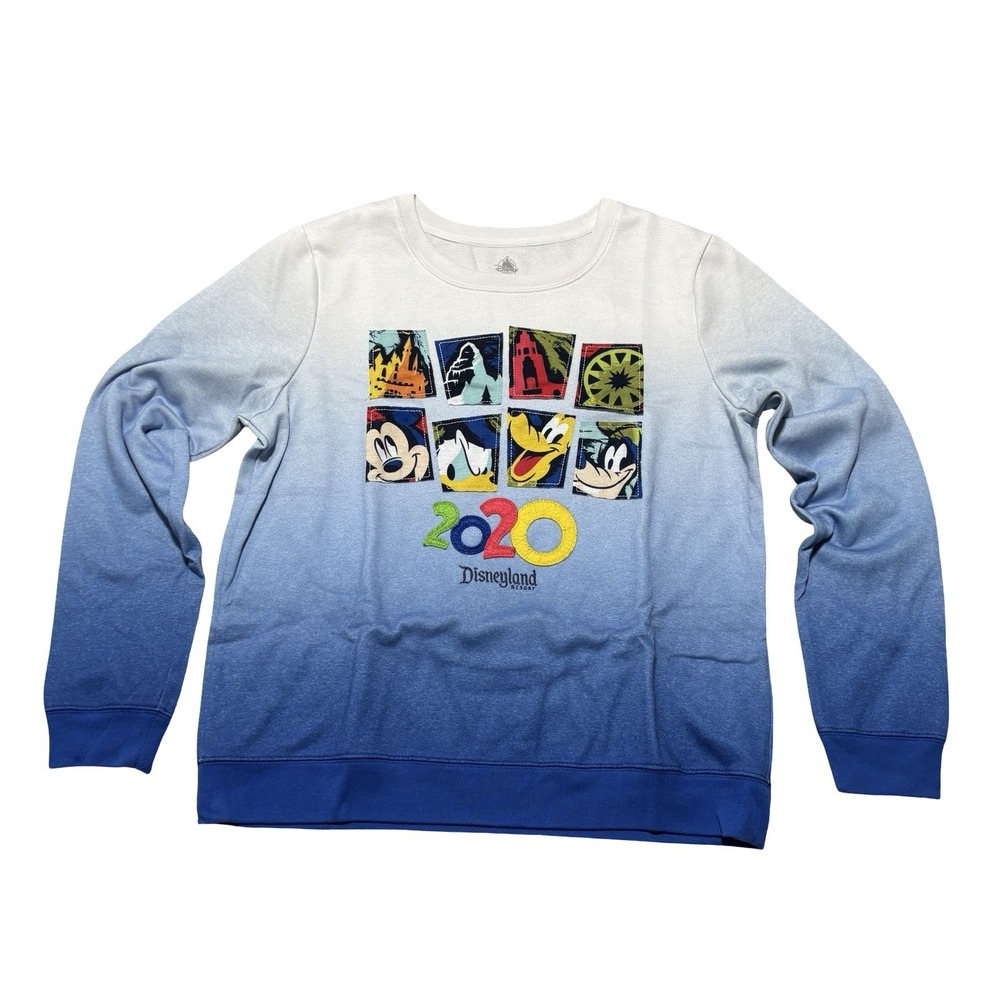 Disney Parks Women's Ombre Graphic Sweatshirt Size Large 20 x 25